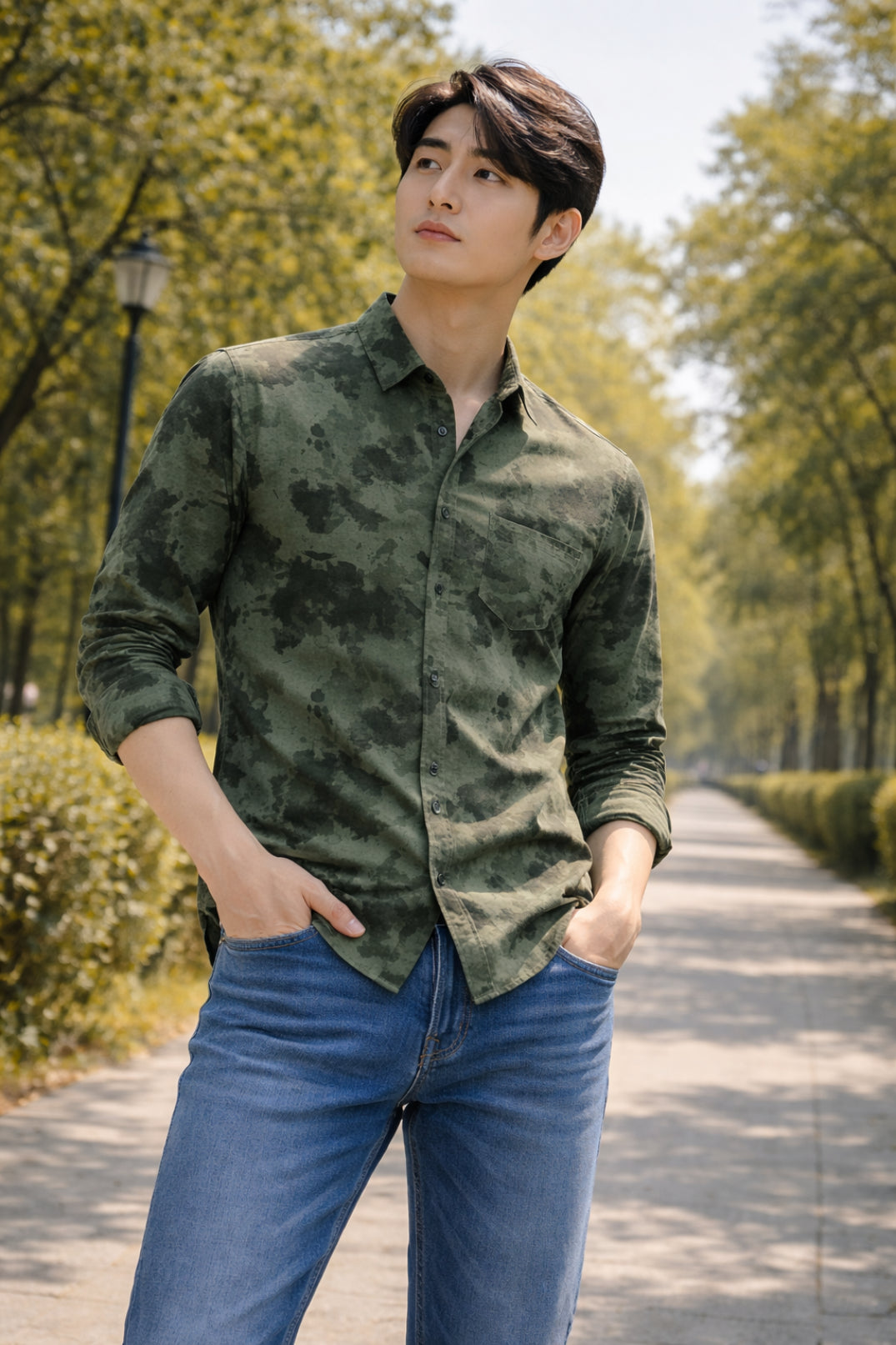 Men Brooklyn Printed Slim Fit Casual Shirt - TB_2108