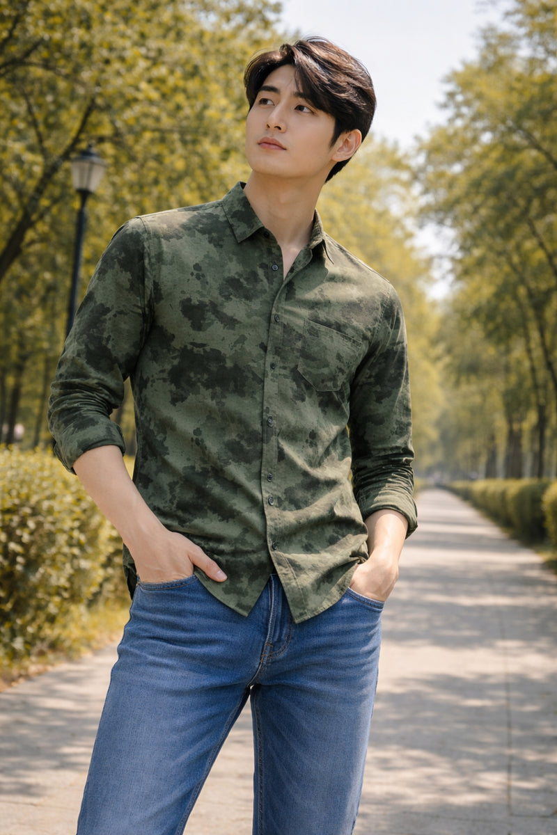 Men Brooklyn Printed Slim Fit Casual Shirt - TB_2108 2