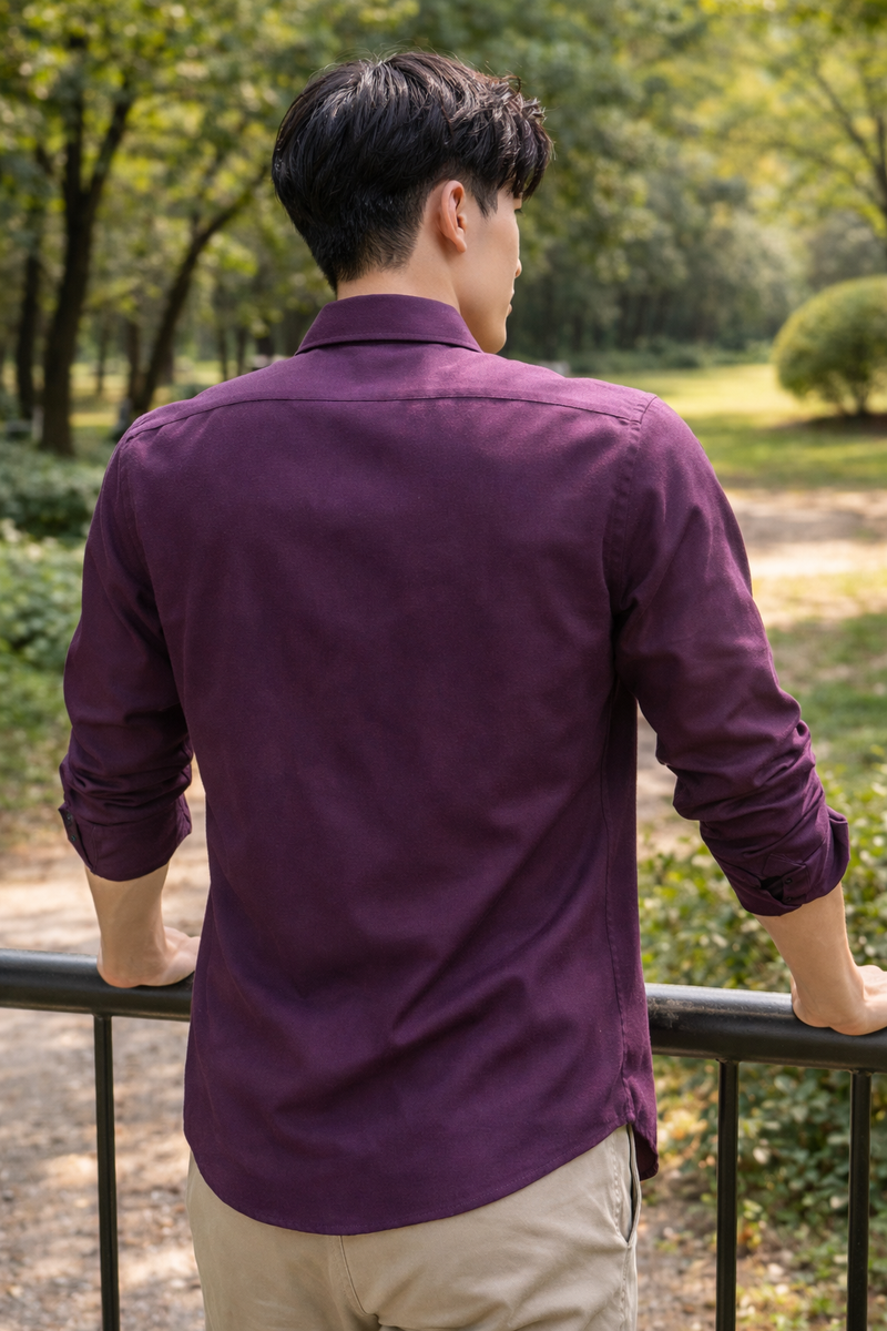 Men's Plum Slim Fit Casual Shirt 6