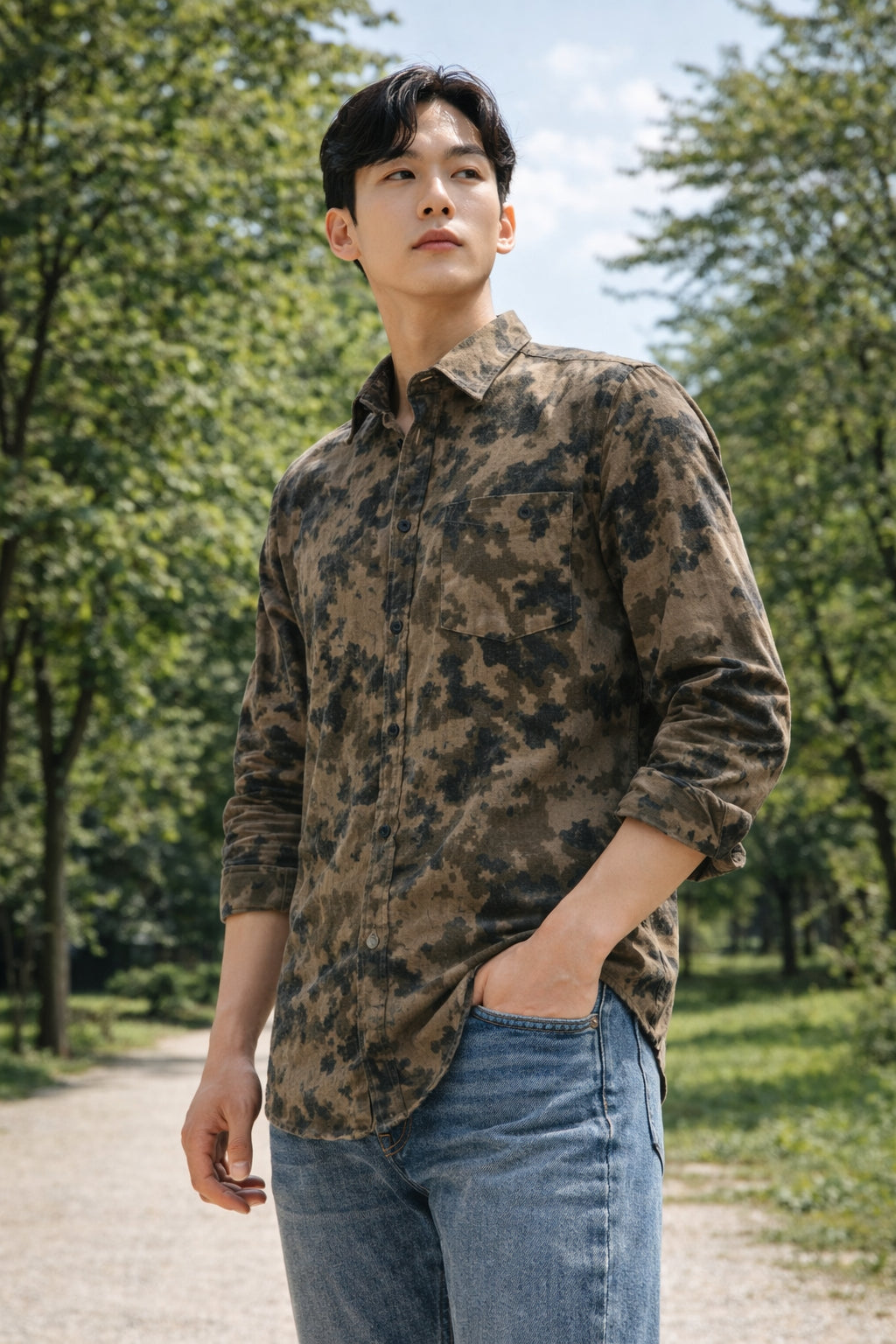 Men Brooklyn Printed Slim Fit Casual Shirt - TB_2107