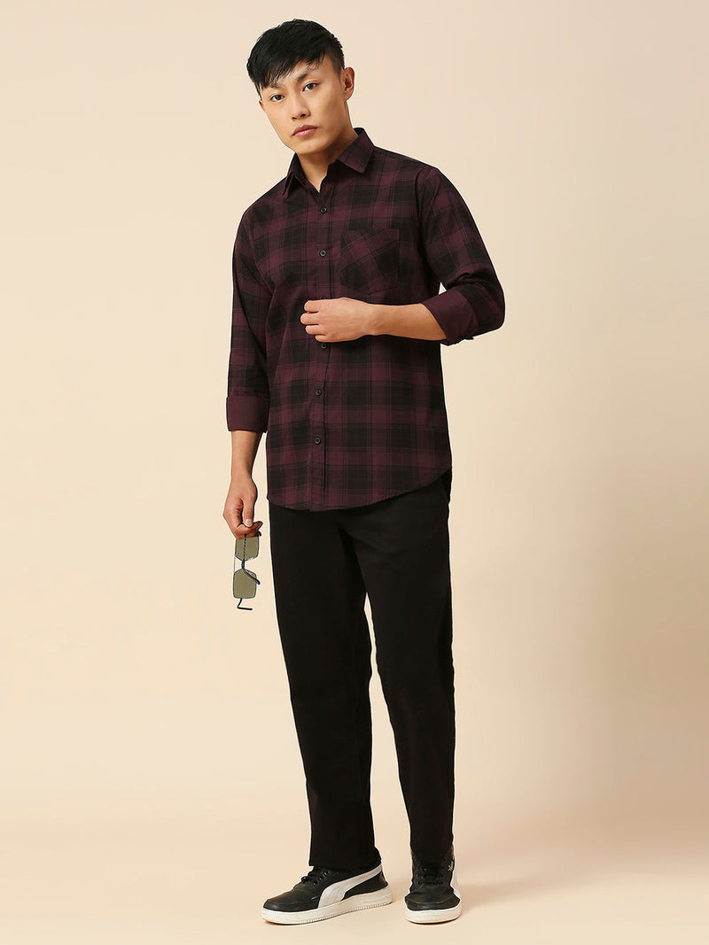 Blissful Cotton Checked Shirt for Men 7