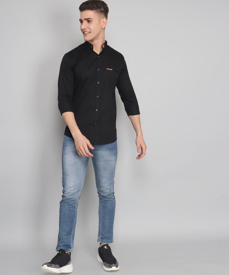 কালো Lee Casual পুরুষদের শার্ট 4