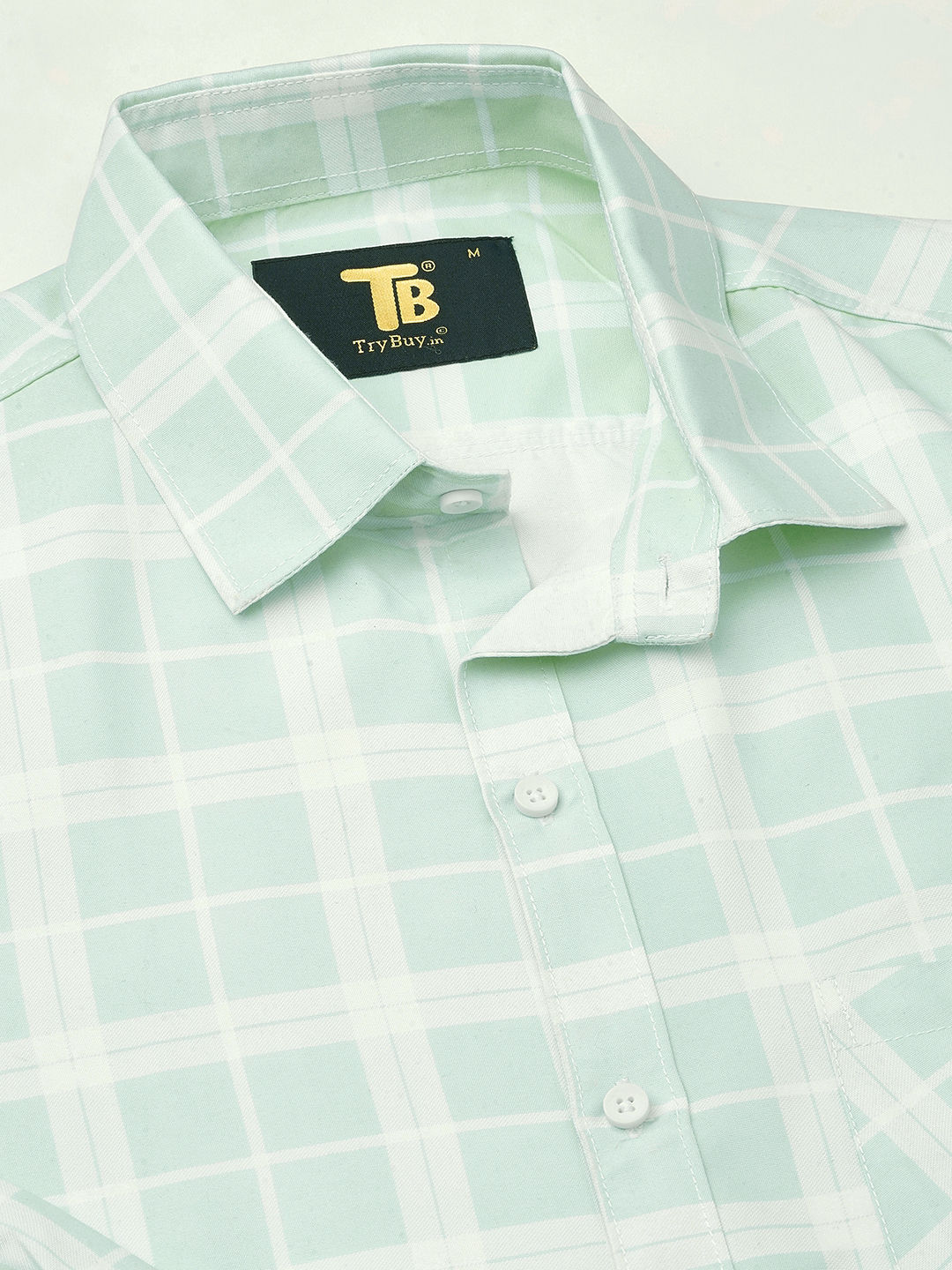 Mediterranean Cotton Checked Shirt for Men
