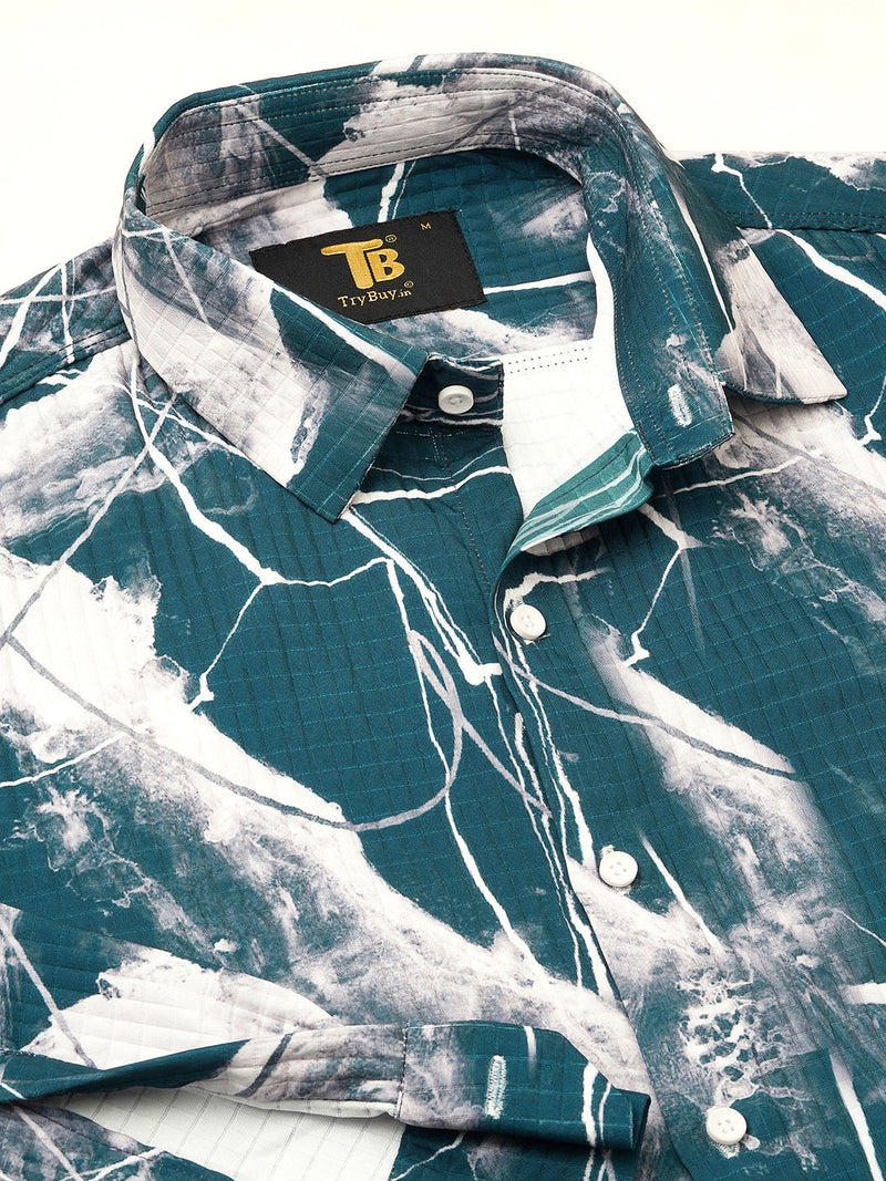 Azur Abstract Printed Shirts for Men 8
