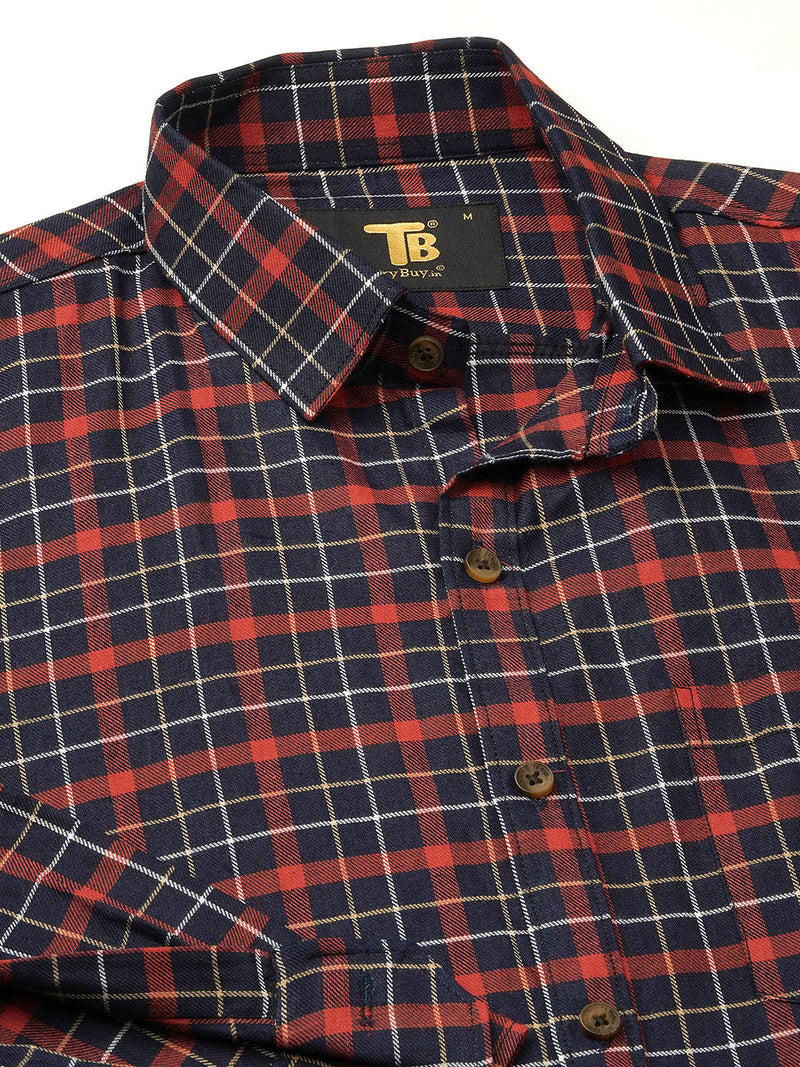 Marked Checked Cotton Shirt for Men 2