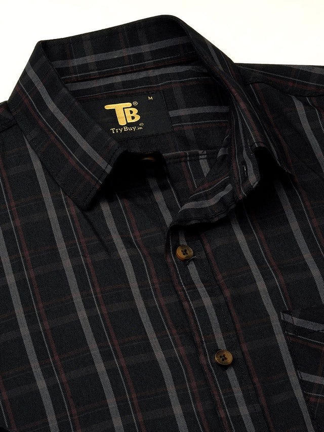 Truto Checked Cotton Shirt for Men