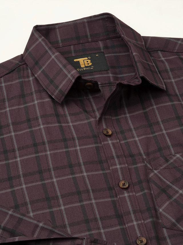 Mady Cotton Checked Shirt for Men