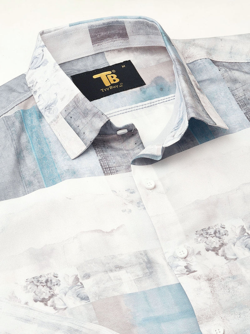 Denain Abstract Printed Shirts for Men 9