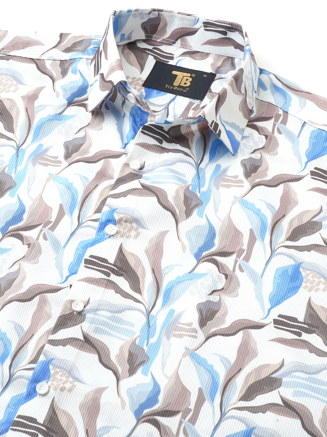 Vivid Printed Cotton Blend Shirt for Men