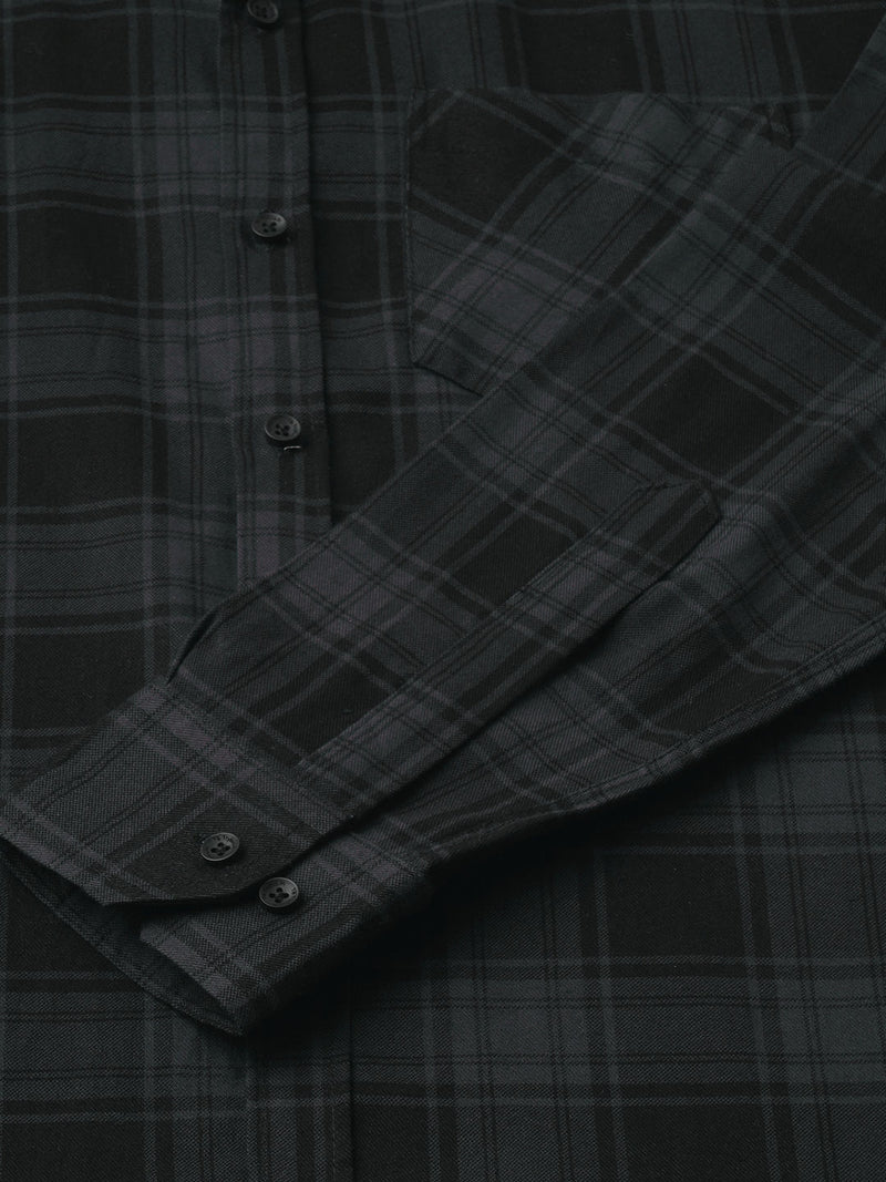 Leisure Cotton Checked Shirt for Men 8