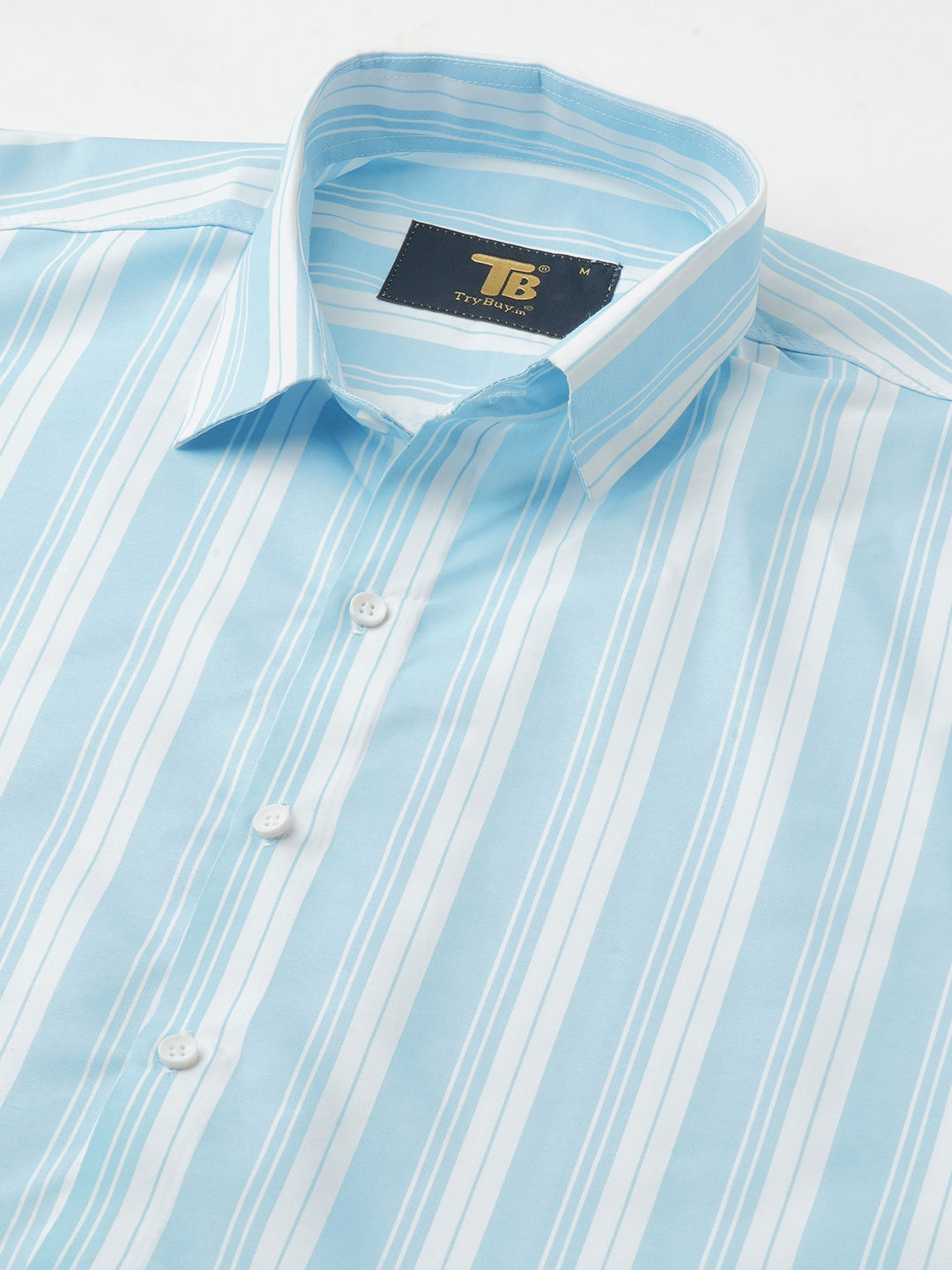 Dynamic Cotton Blend Striped Shirt for Men