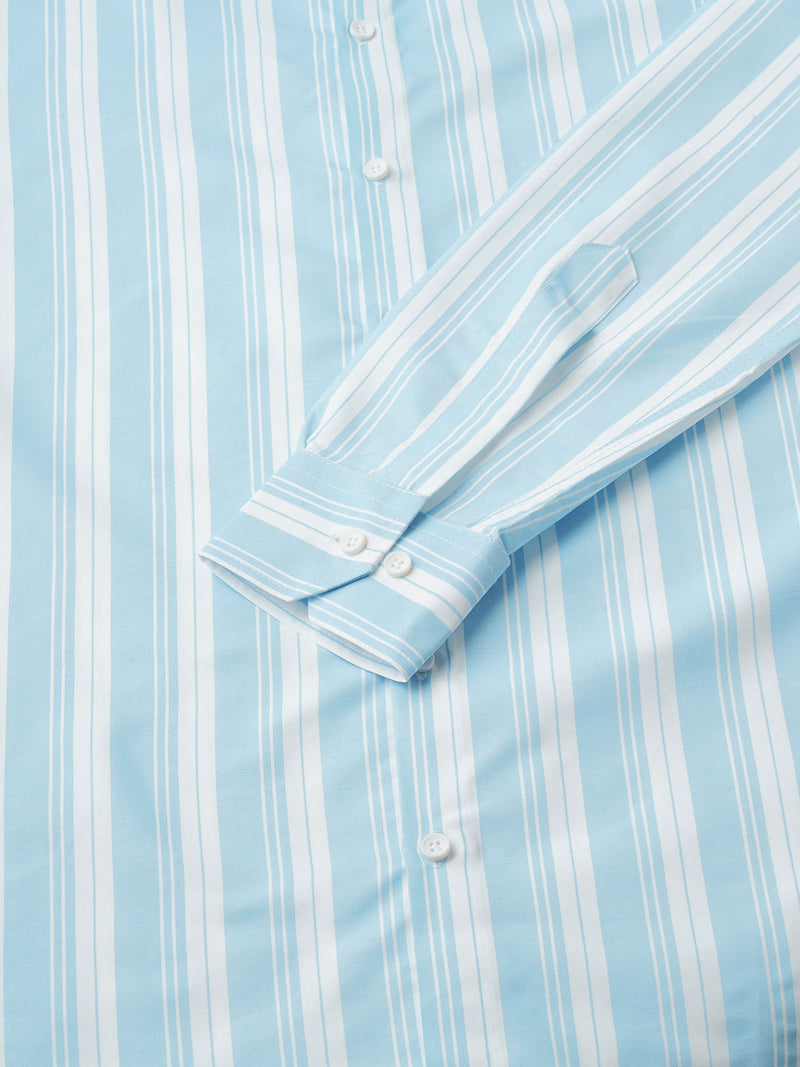 Dynamic Cotton Blend Striped Shirt for Men 7