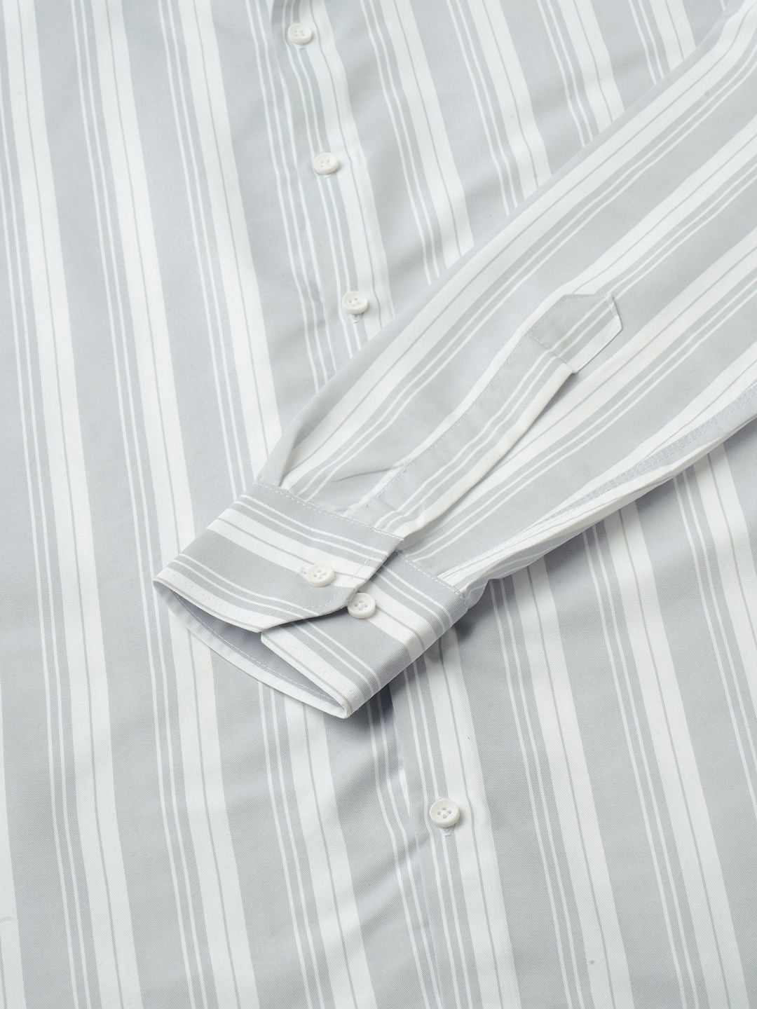 Tailored Striped Cotton Blend Shirt for Men