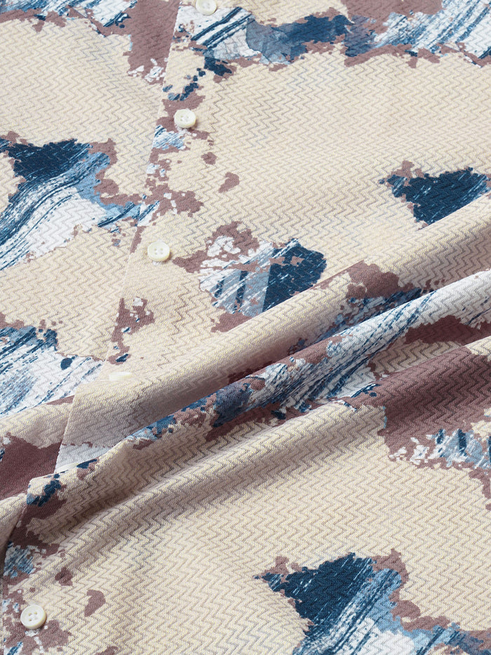 Breezy Cotton Blend Printed Half Sleeves Shirt for Men 2