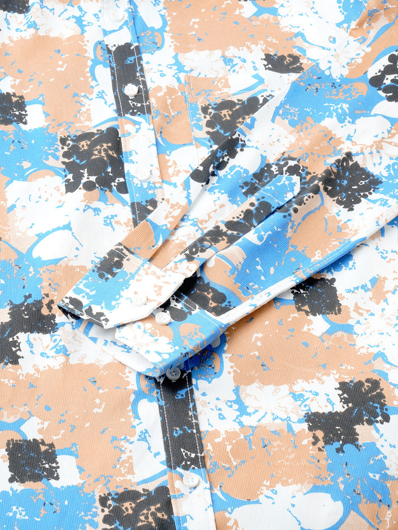 Sleek Printed Cotton Blend Shirt for Men 7