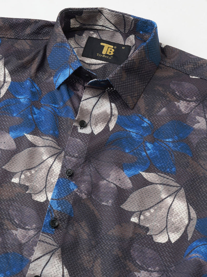Iconic Cotton Blend Printed Half Sleeves Shirt for Men 9
