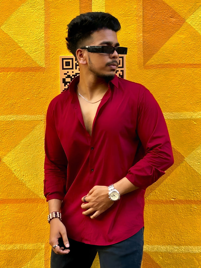 Raimen Maroon Men's Shirt 5