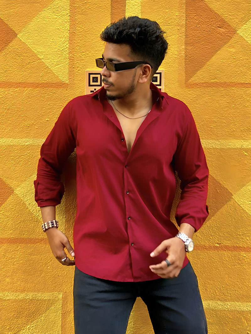 Raimen Maroon Men's Shirt 6
