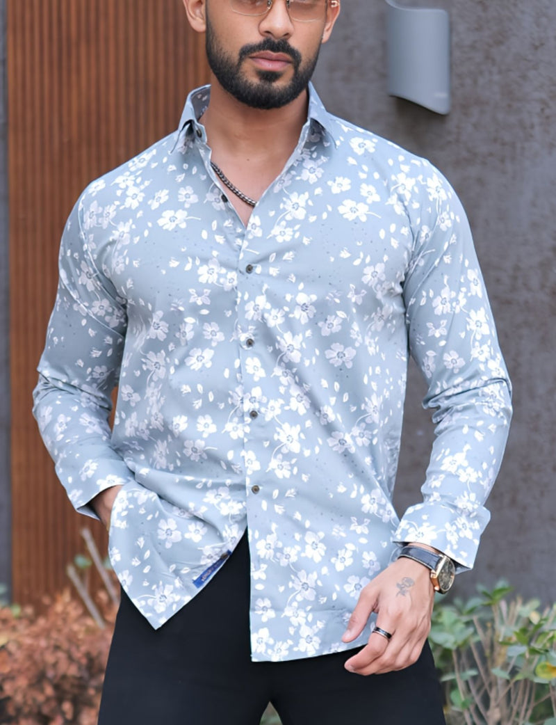 VOZIA Naso Floral Printed Shirt for Men 1