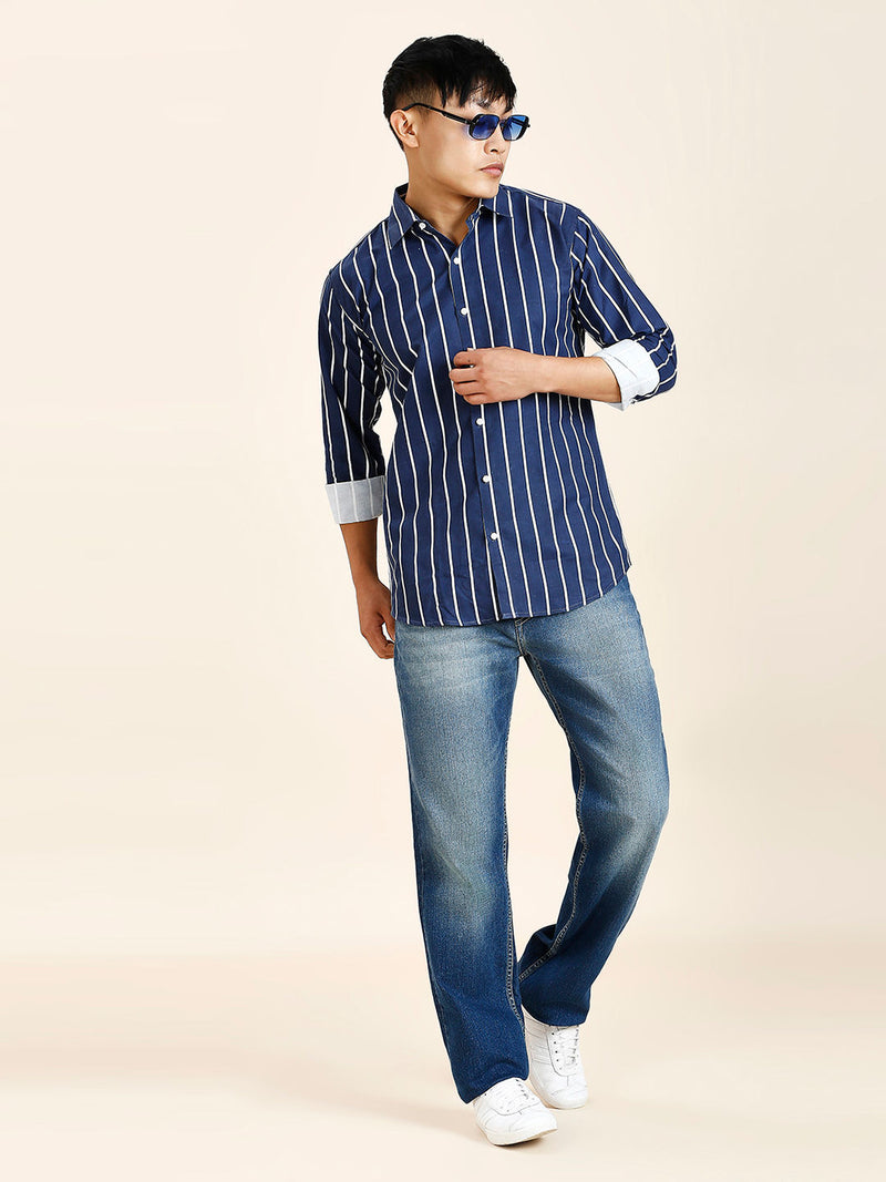 Bradford Cotton Blend Striped Shirt for Men 7