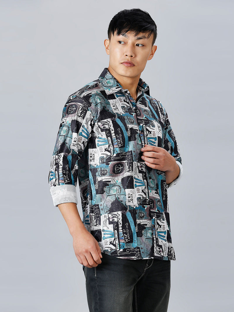 Porto Cotton Blend Printed Shirt for Men 6
