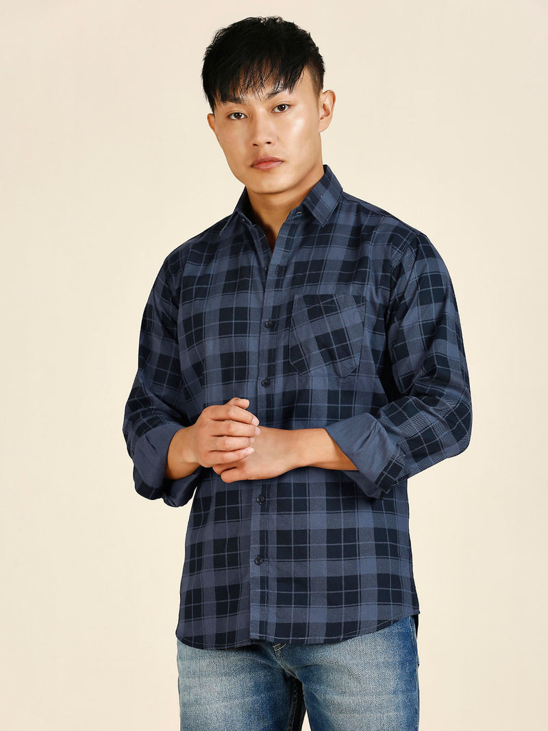 Tartan Checked Cotton Shirt for Men 9