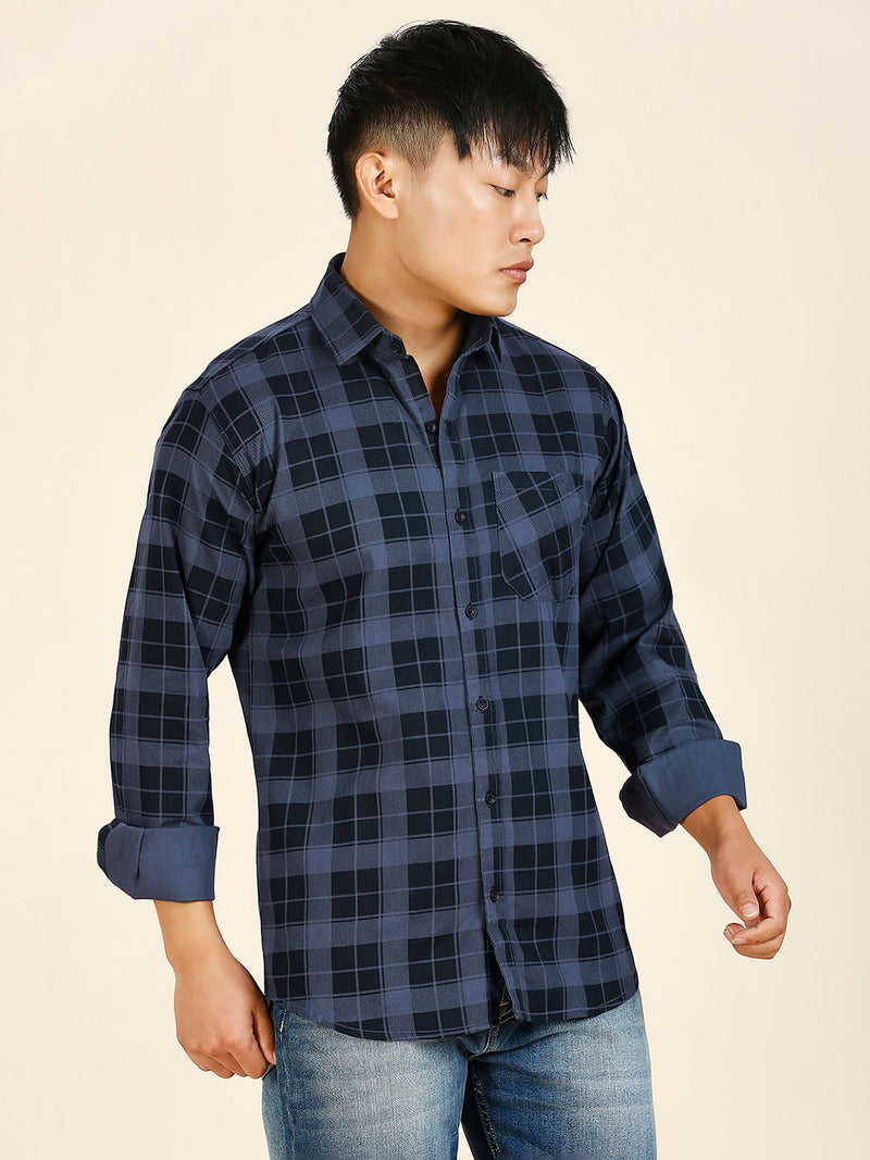 Tartan Checked Cotton Shirt for Men 8