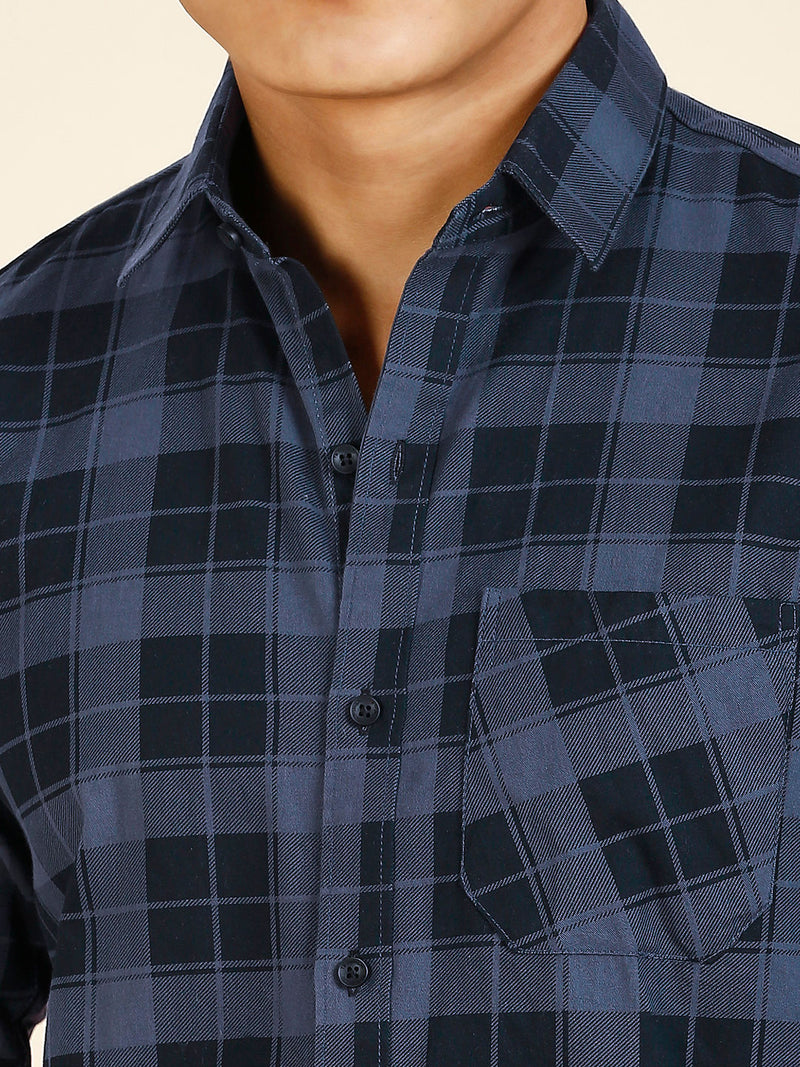 Tartan Checked Cotton Shirt for Men 6