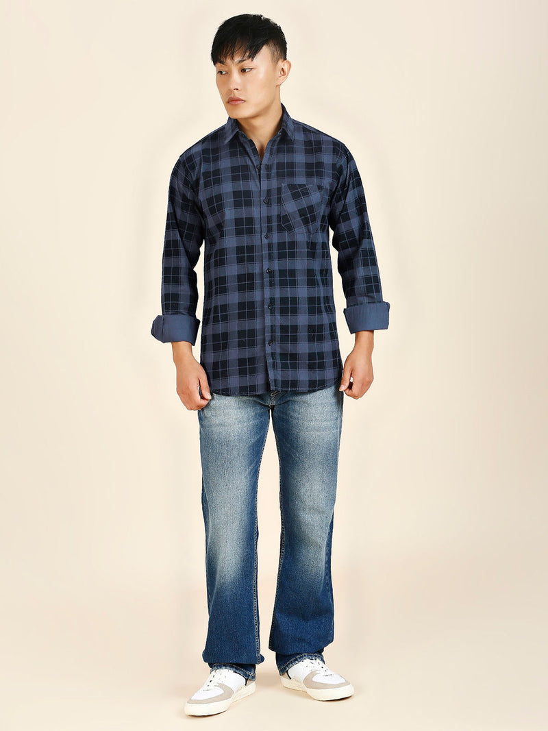 Tartan Checked Cotton Shirt for Men 4