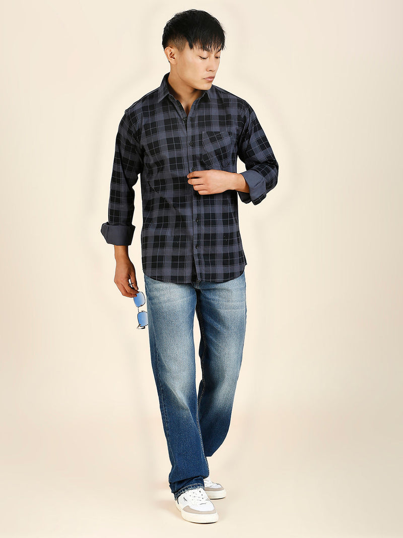 Tartan Checked Cotton Shirt for Men 5