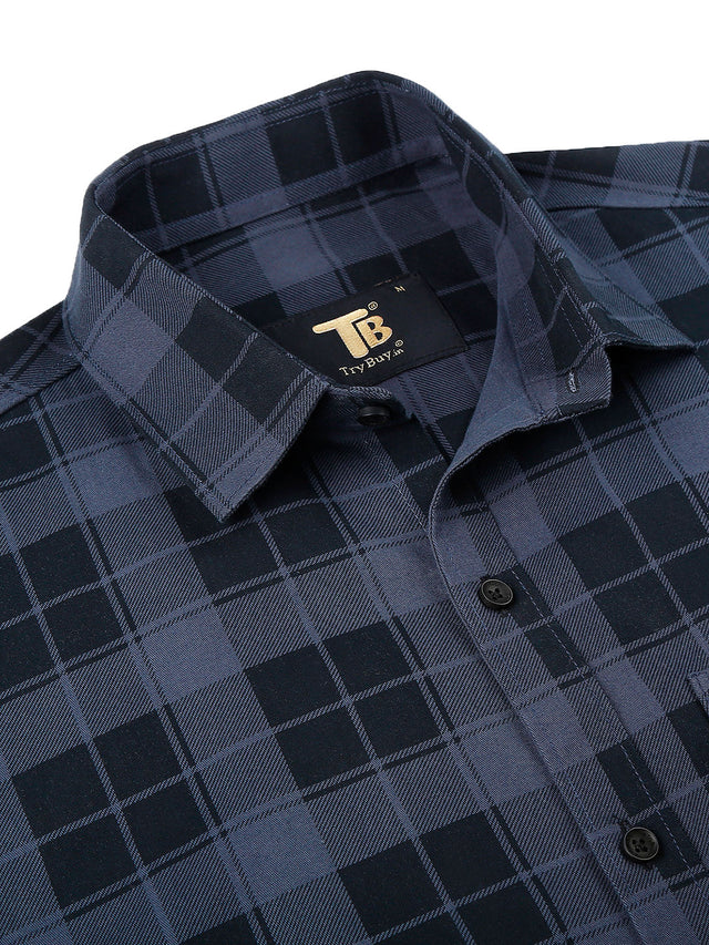 Tartan Checked Cotton Shirt for Men