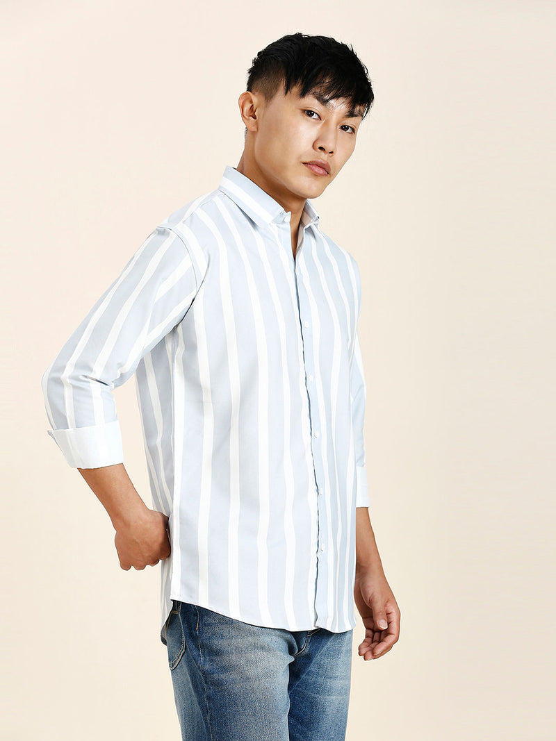 Truro Striped Cotton Blend Shirt for Men 6