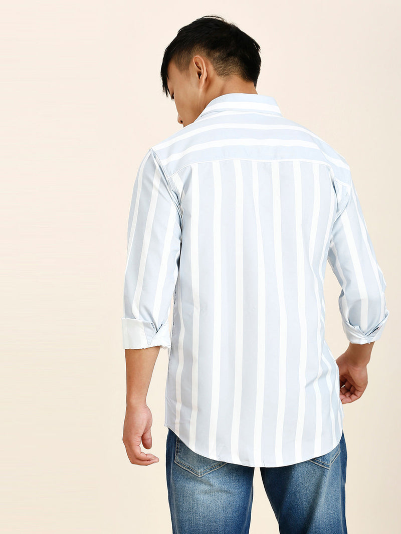 Truro Striped Cotton Blend Shirt for Men 7