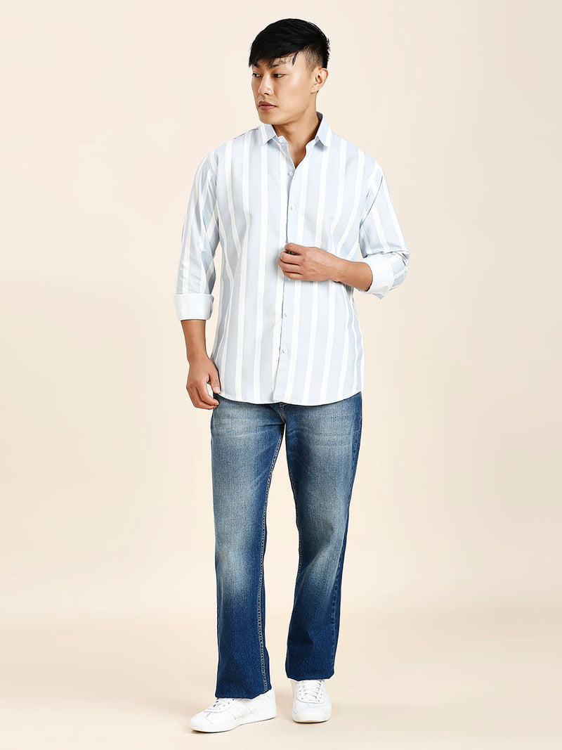 Truro Striped Cotton Blend Shirt for Men 8