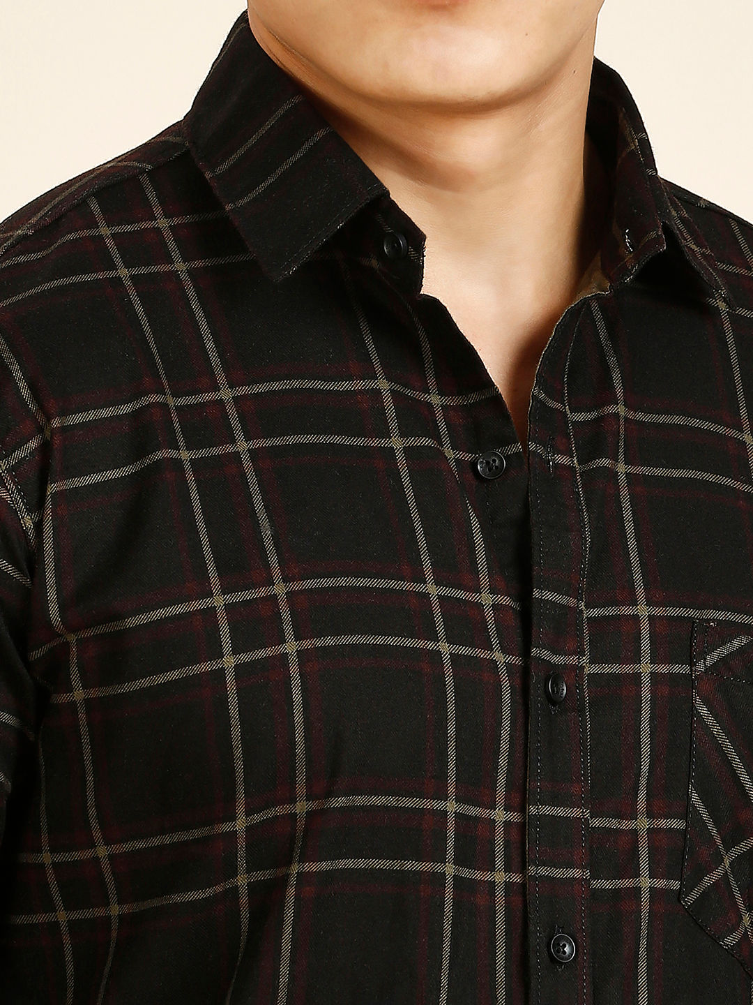 Radiant Checked Cotton Shirt for Men