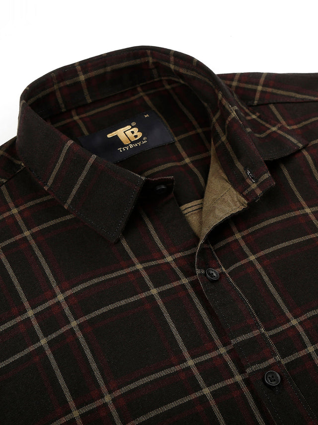 Radiant Checked Cotton Shirt for Men