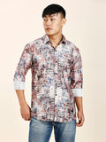 Krakow Cotton Blend Printed Shirt for Men
