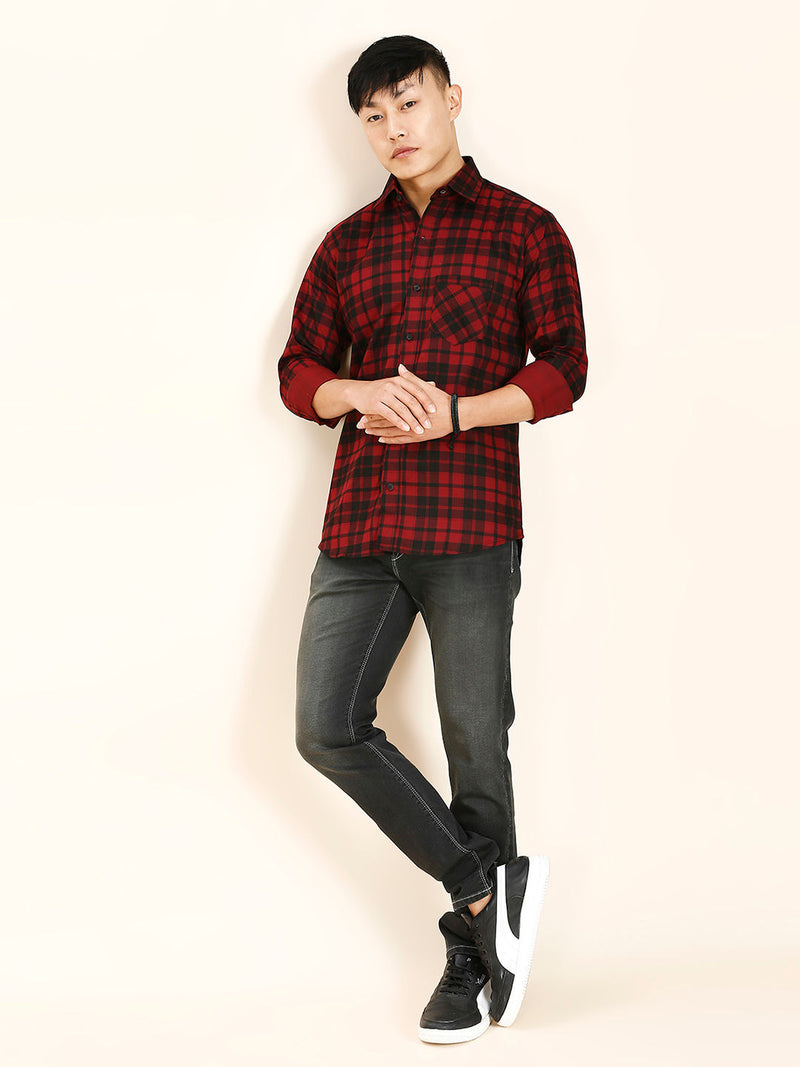 Frenso Cotton Checked Shirt for Men 3