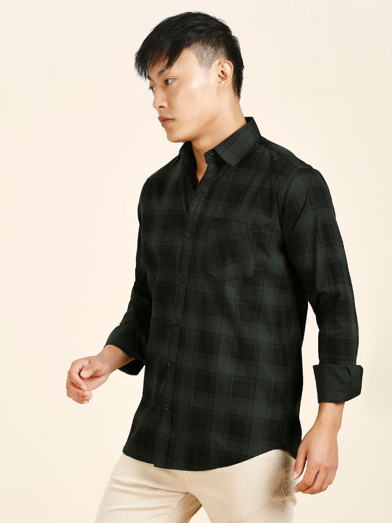 Serene Checked Cotton Shirt for Men 9
