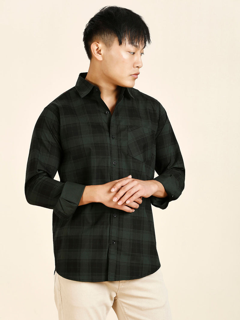 Serene Checked Cotton Shirt for Men 8