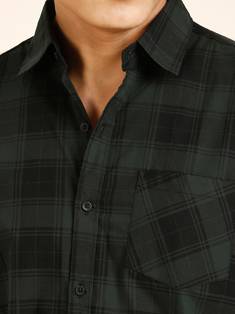 Serene Checked Cotton Shirt for Men 7
