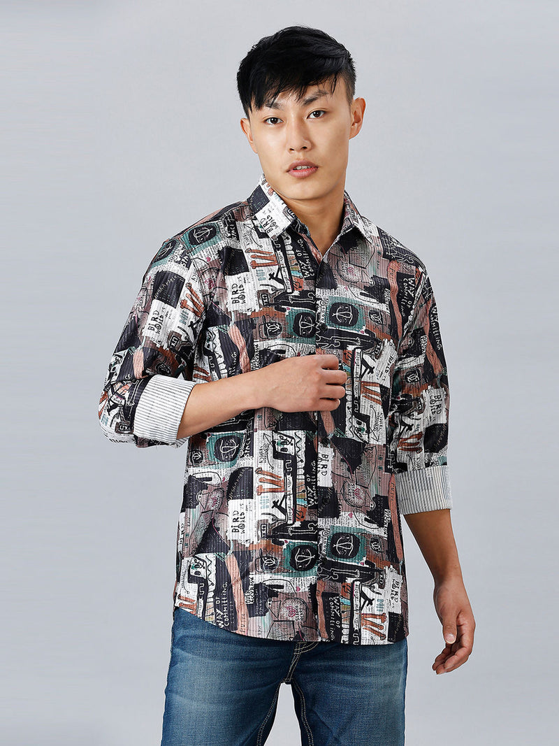 Rome Cotton Blend Printed Shirt for Men 5
