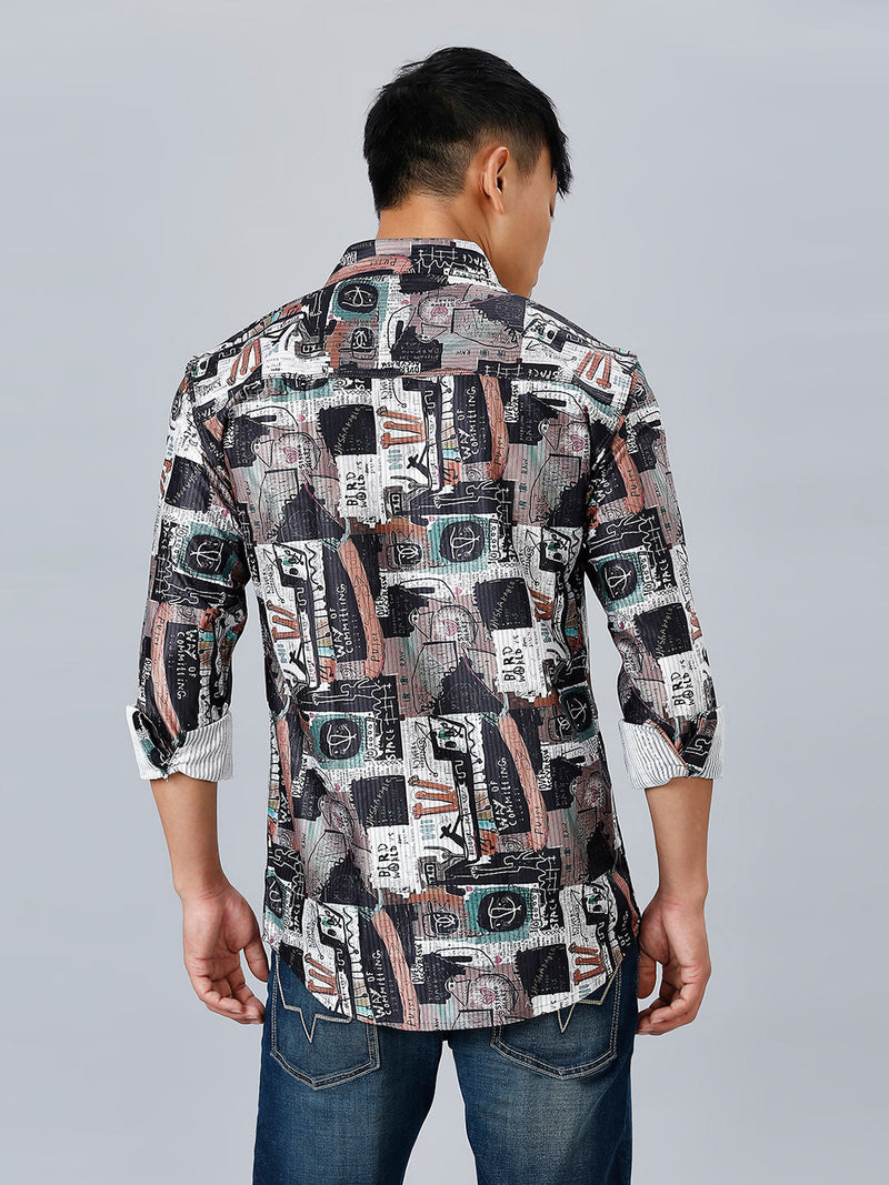 Rome Cotton Blend Printed Shirt for Men 8