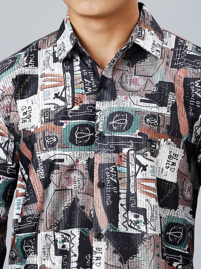 Rome Cotton Blend Printed Shirt for Men 2