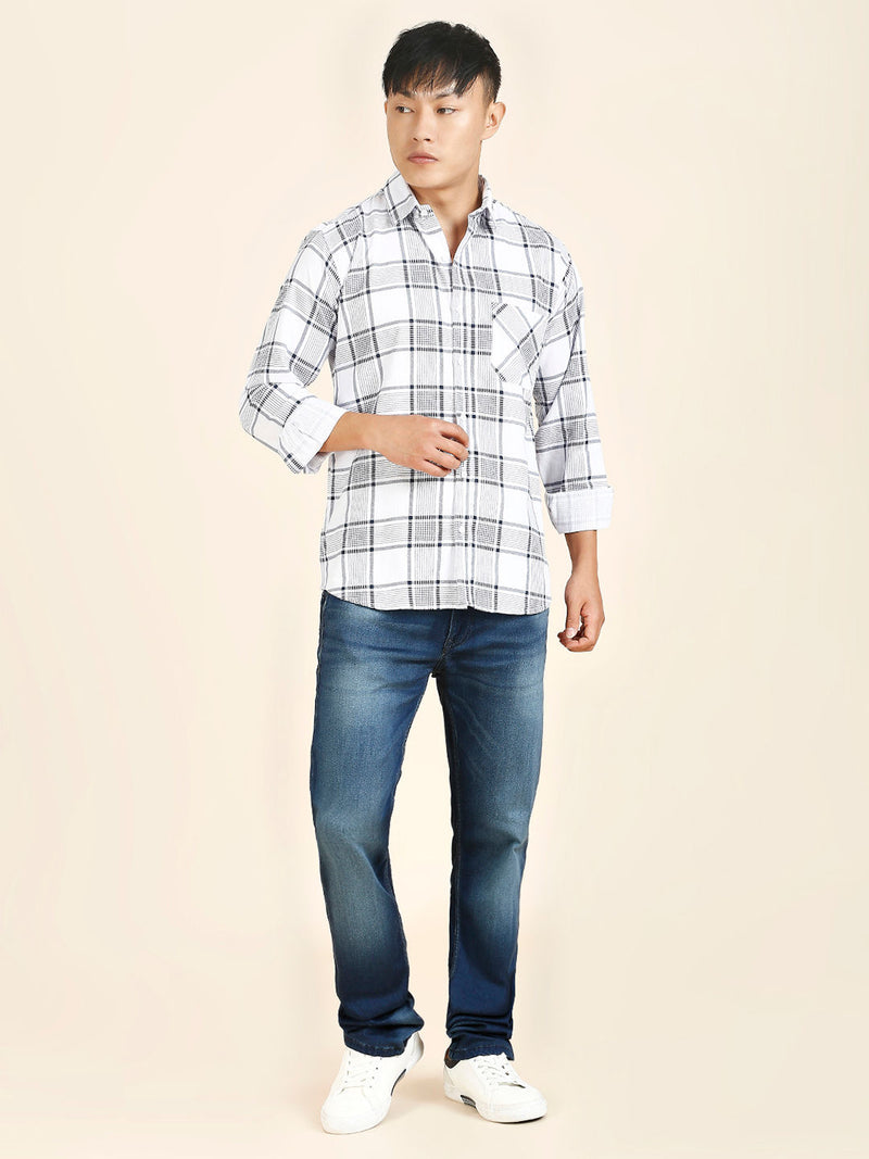 Vintage Checked Cotton Shirt for Men 6