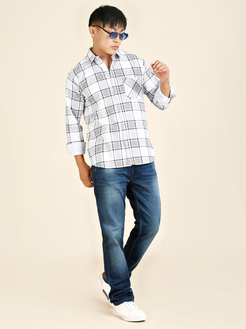 Vintage Checked Cotton Shirt for Men 7