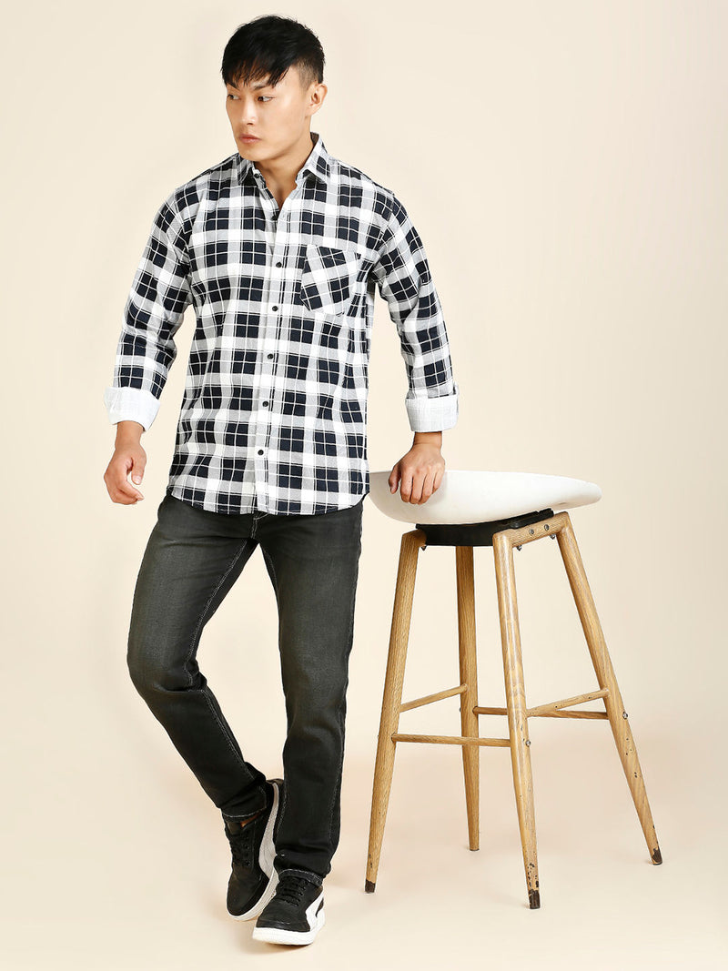 Breezy Cotton Checked Shirt for Men 4