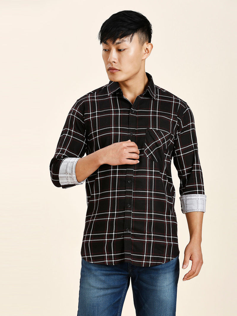Drag Cotton Checked Shirt for Men 4