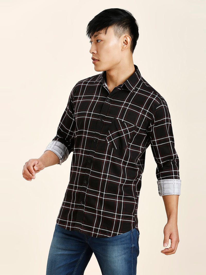 Drag Cotton Checked Shirt for Men 3