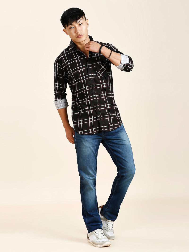 Drag Cotton Checked Shirt for Men 9